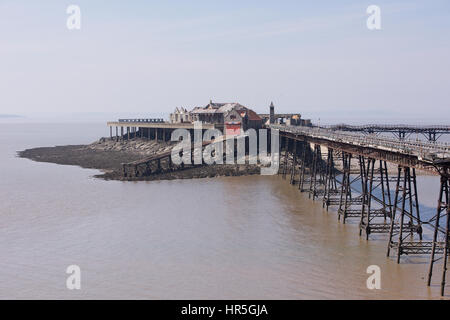 Birnbeck Pier vicino Weston-Super-Mare, Somerset, Inghilterra Foto Stock