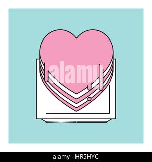 Cuore torta nella piastra. Design piatto. Illustrazione Vettoriale. Illustrazione Vettoriale