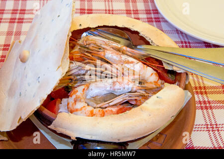 Zuppa di pesce (zuppa di pesce con frutti di mare), Italia Foto Stock