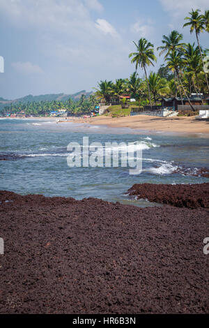 Anjuna Beach famosa destinazione turistica, Goa, India Foto Stock