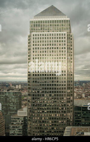 One Canada Square, iconico Edificio per uffici a Canary Wharf Foto Stock