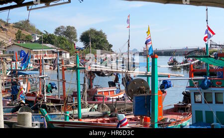 Piccolo porto vicino a Hua Hin, Thailandia Foto Stock