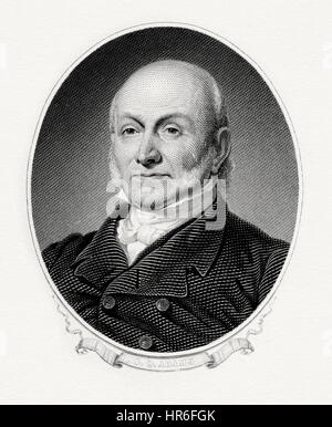 JOHN Quincy Adams (1767-1848) sesto presidente degli Stati Uniti Foto Stock