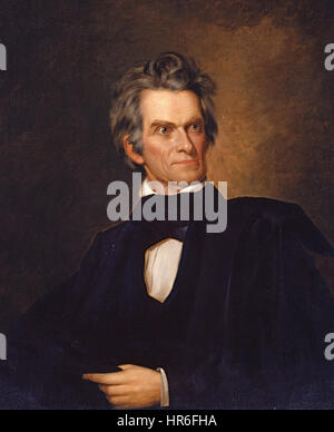 JOHN C. CALHOUN (1782-1850) 7° Vice Presidente degli Stati Uniti in una pittura 1845 da George Healey Foto Stock