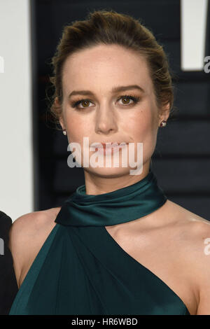 Beverly Hills, in California, Stati Uniti d'America. 26 Febbraio, 2017. Brie Larson. 2017 Vanity Fair Oscar Party a Wallis Annenberg Center. Credito: Byron Purvis/AdMedia/ZUMA filo/Alamy Live News Foto Stock