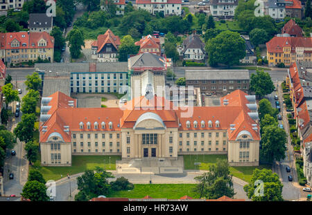 Edificio comune della Corte Regionale e la corte distrettuale Schwerin, JVA Schwerin, prigione Schwerin, Schwerin, Meclenburgo-Pomerania Occidentale, Germania Foto Stock