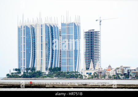 Torre di regata un iconico Apartement a nord di Jakarta, Indonesia Foto Stock