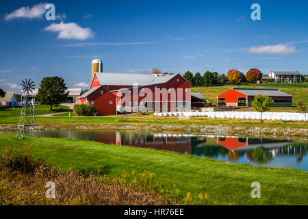 Una fattoria Amish vicino Walnut Creek, Ohio, Stati Uniti d'America. Foto Stock