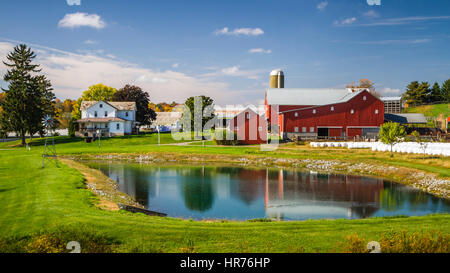 Una fattoria Amish vicino Walnut Creek, Ohio, Stati Uniti d'America. Foto Stock