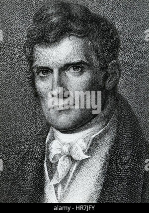 JOHN Quincy Adams (1767-1848) eletto sesto presidente degli Stati Uniti nel 1825 Foto Stock