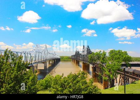 Fiume Mississippi - Mississippi cercando in Louisiana Foto Stock