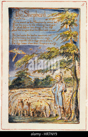 Canti di innocenza e di esperienza, copia T, 1789, 1794, 1818 (British Museum) oggetto 5 Foto Stock