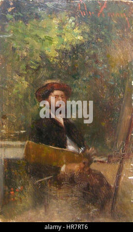 Theodor Aman - In sevaletului fata Foto Stock