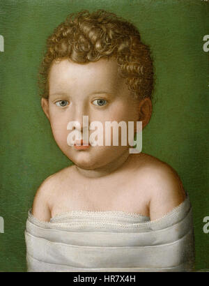 Bottega di Agnolo Bronzino - Ritratto di un Bimbo - Walters 37451 Foto Stock