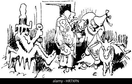 W Busch Der Haarbeutel 7E Foto Stock