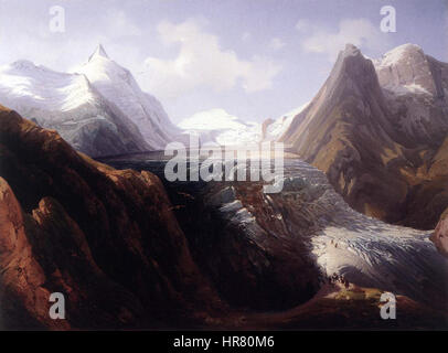 Thomas mittente - La Strada alpina del Grossglockner con il ghiacciaio Pasterze - WGA07516 Foto Stock