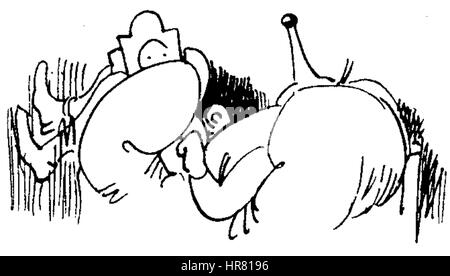 W Busch Der Haarbeutel 8h. Foto Stock