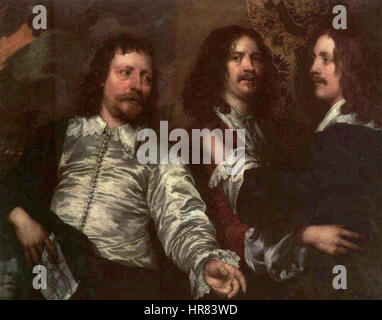 William Dobson - Il pittore con Sir Charles Cottrell e Sir Balthasar Gerbier - WGA06361 Foto Stock