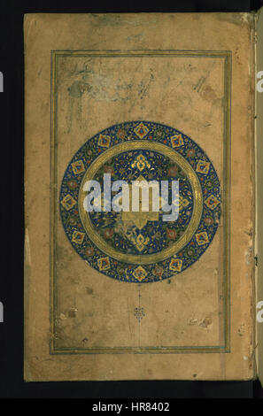 Zayn al-Abidin bin ar-Rahman al-Jami - illuminato Frontespizio con medaglione - Walters W6281A - Pagina completa Foto Stock