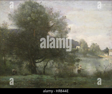 Ville d'Avray, 1865-1870, da Jean-Baptiste-Camille Corot (1796-1875) Foto Stock