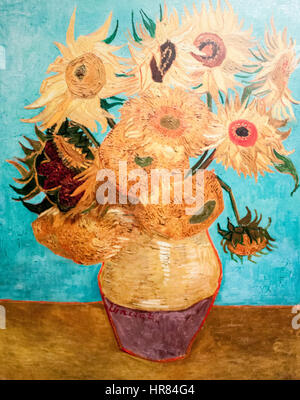 Still Life - Vaso con dodici girasoli (JH 1668) - Il mio sogno Foto Stock