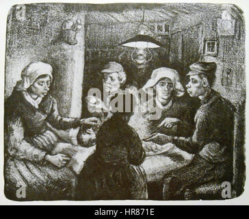 Questo pezzo di Vincent van Gogh, identificato come "27", rappresenta il caratteristico stile post-impressionistico dell'artista, utilizzando pennellate spesse e contrasti di colore audaci per catturare emozioni e movimenti in una scena o in un soggetto. Foto Stock