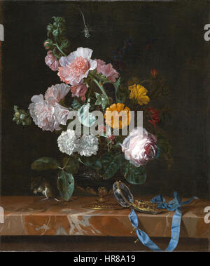 Vanitas Flower Still Life - Willem van Aelst - Google istituto culturale Foto Stock