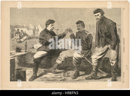 Thanksgiving-Day nell'esercito. -- Dopo la cena il desiderio-osso (Boston Public Library) Foto Stock