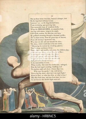 William Blake illustrazione per notte pensieri piastra 26 Foto Stock