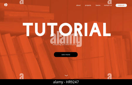 Apprendimento a distanza in linea interfaccia della pagina web Foto Stock