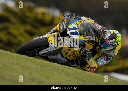 Venerdì, 24 febbraio, 2017. Circuito australiano di Phillip Island. Sessione di prove libere 2. Christian Gamarino, Bardahl Evan Fratelli Honda Mondiale Supersport Team. Foto Stock