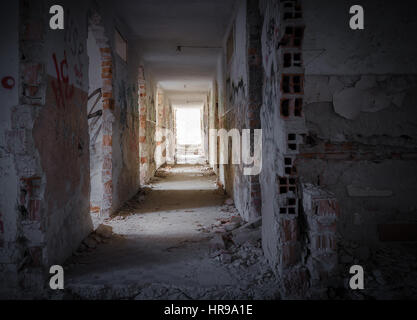 Creepy casa buia interno Foto Stock