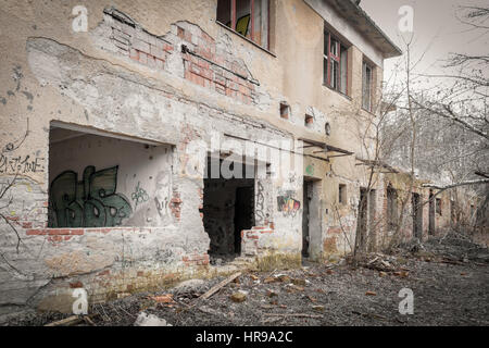 Creepy casa abbandonata Foto Stock
