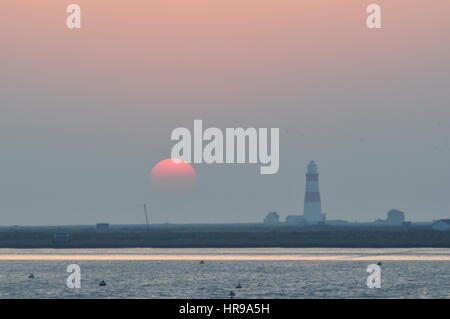 Orfordness lighthouse, Suffolk, Regno Unito Foto Stock