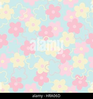 Blooming sakura seamless pattern. Tutti gli oggetti sono raggruppati comodamente e facilmente modificabile Illustrazione Vettoriale