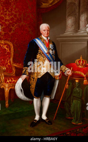 Retrato del Rey Carlos IV De Bourbon Foto Stock