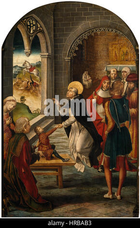 Santo Domingo resucita un joven onu, de Pedro Berruguete Foto Stock