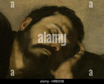 Ribera, Jusepe de - Jakobs Traum, dettaglio Gesicht - 1639 Foto Stock