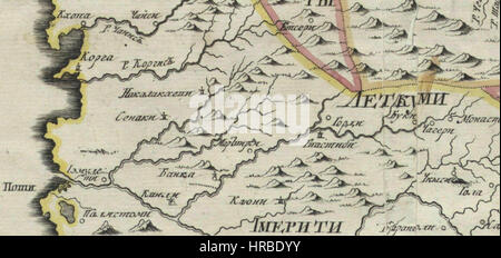 Impero Russo 1745 (Mappa XI HQ).G Foto Stock