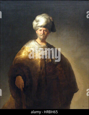 Rembrandt - uomo in costume orientale Foto Stock