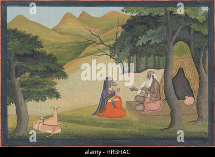 Regina Choladevi prima della Hermit-Sage Angiras Foto Stock