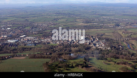 Vista aerea di Bishop Auckland, County Durham, Regno Unito Foto Stock