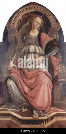 Sandro Botticelli - Fortitudo (Uffizi) Foto Stock