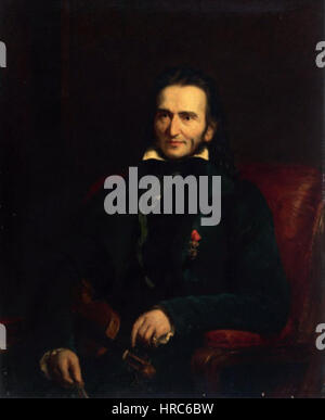 Ritratto di Niccolò Paganini Foto Stock