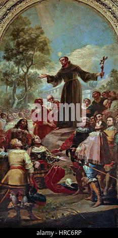 San Bernardino de Siena (Goya) Foto Stock