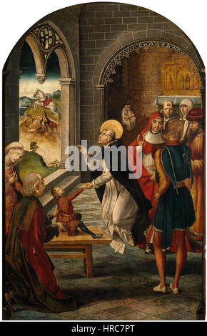 Santo Domingo resucita un joven onu, de Pedro Berruguete Foto Stock