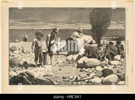 Mare schizzi -- Un clam-cuocere (Boston Public Library) Foto Stock