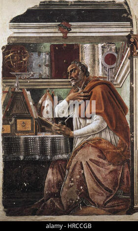 Sandro Botticelli - Sant Agostino - WGA02709 Foto Stock