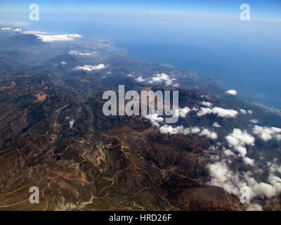 Vista aerea di Spagna, Almeria, Murcia, Andalucia, Castilla la Mancha ,Spagna Foto Stock