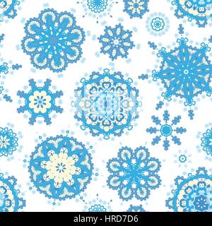 Modello etnico in colori pastello con fiori stilizzati Illustrazione Vettoriale